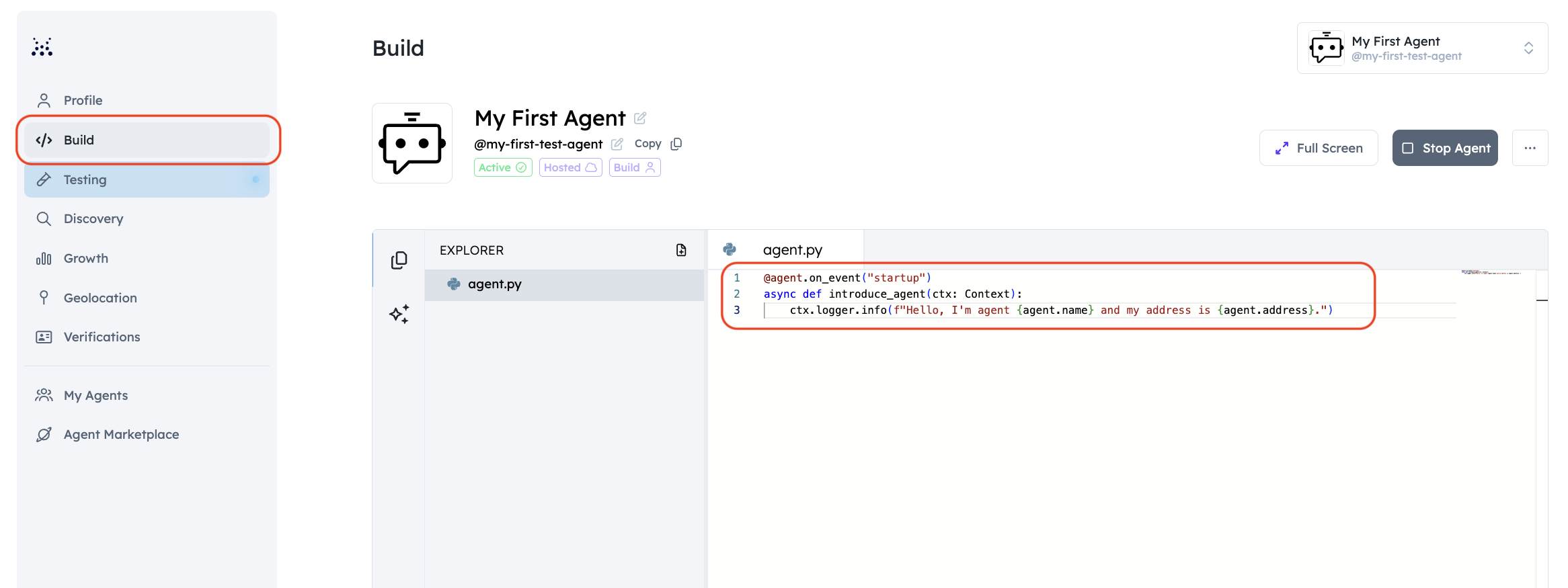 blank-agent-code-start