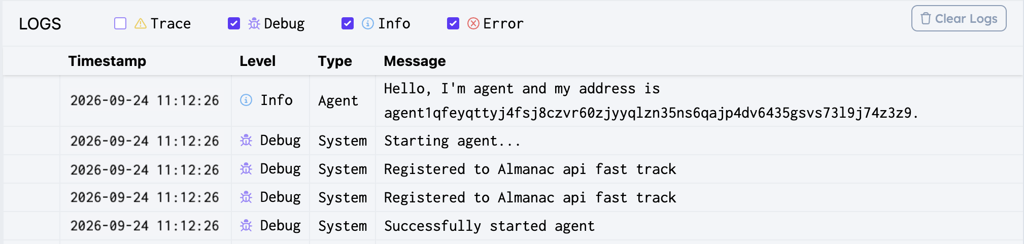 blank-agent-logs