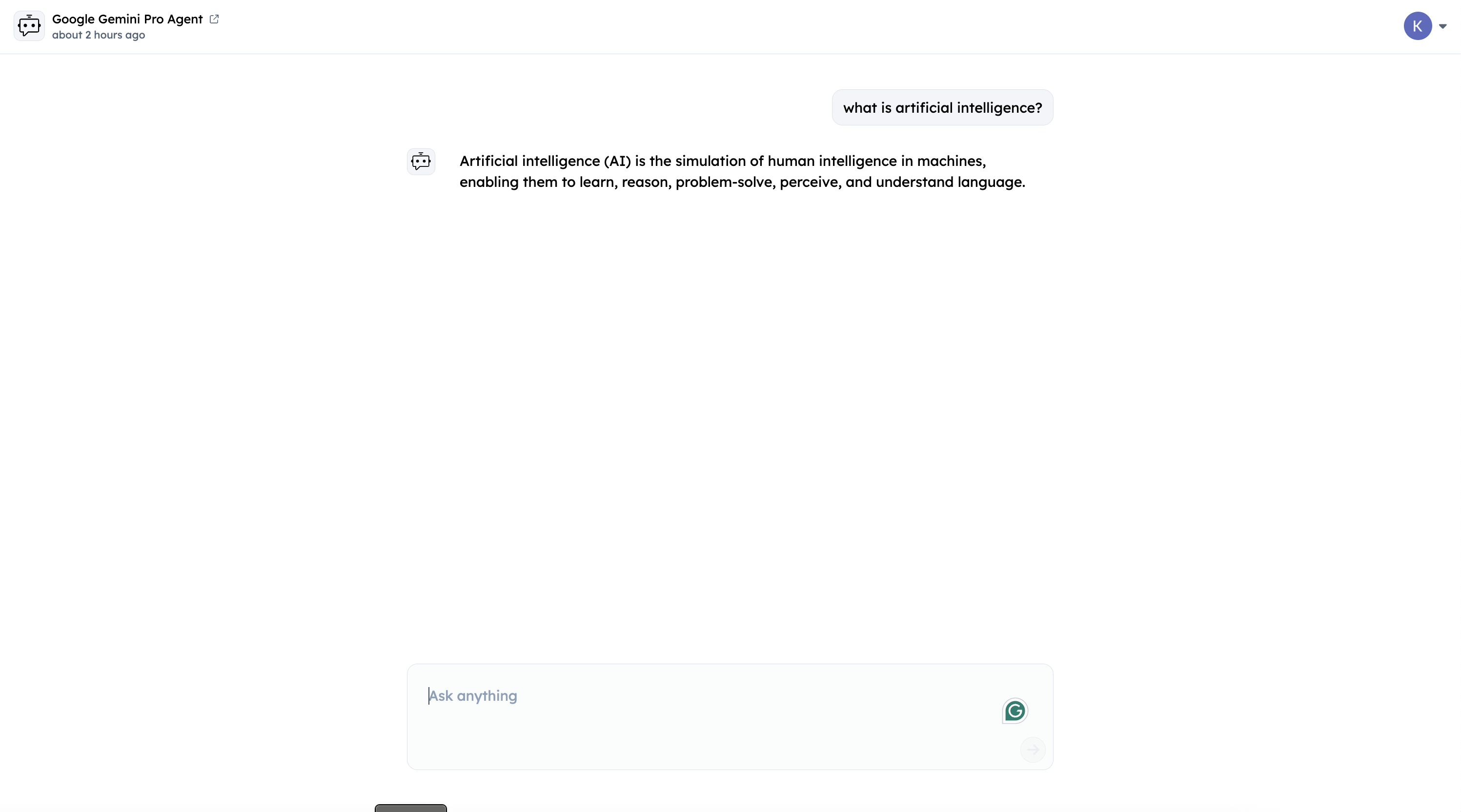 Agentverse Chat Test