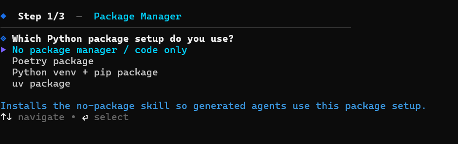 Step 1 — Choose your package setup
